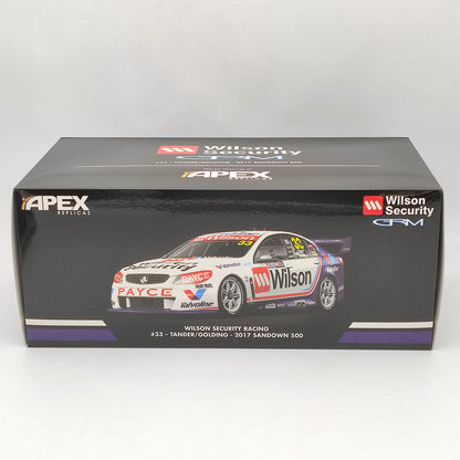1/18 Apex Wilson Racing #33 Tander/Golding 2017 Sandown 500 AD80709 Modèles moulés sous pression Collection limitée 