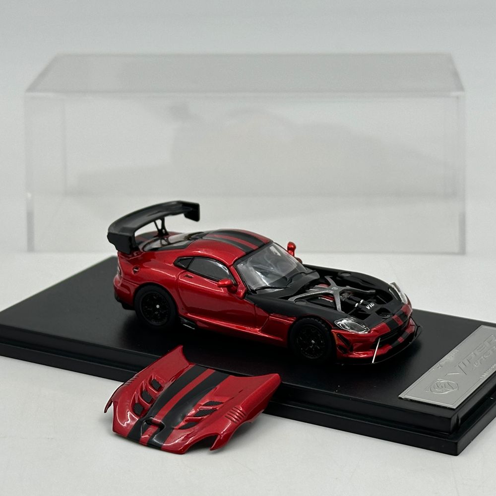 Hone Model 1/64 Viper MK3 ACR Magnetic Hood Racing Sports Diecast Model Car