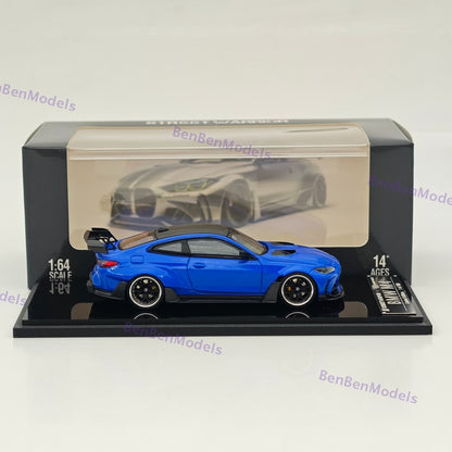 1:64 SW BMW G82 M4 Wide-Body Modified - Portimao Blue Diecast Model Car Limited