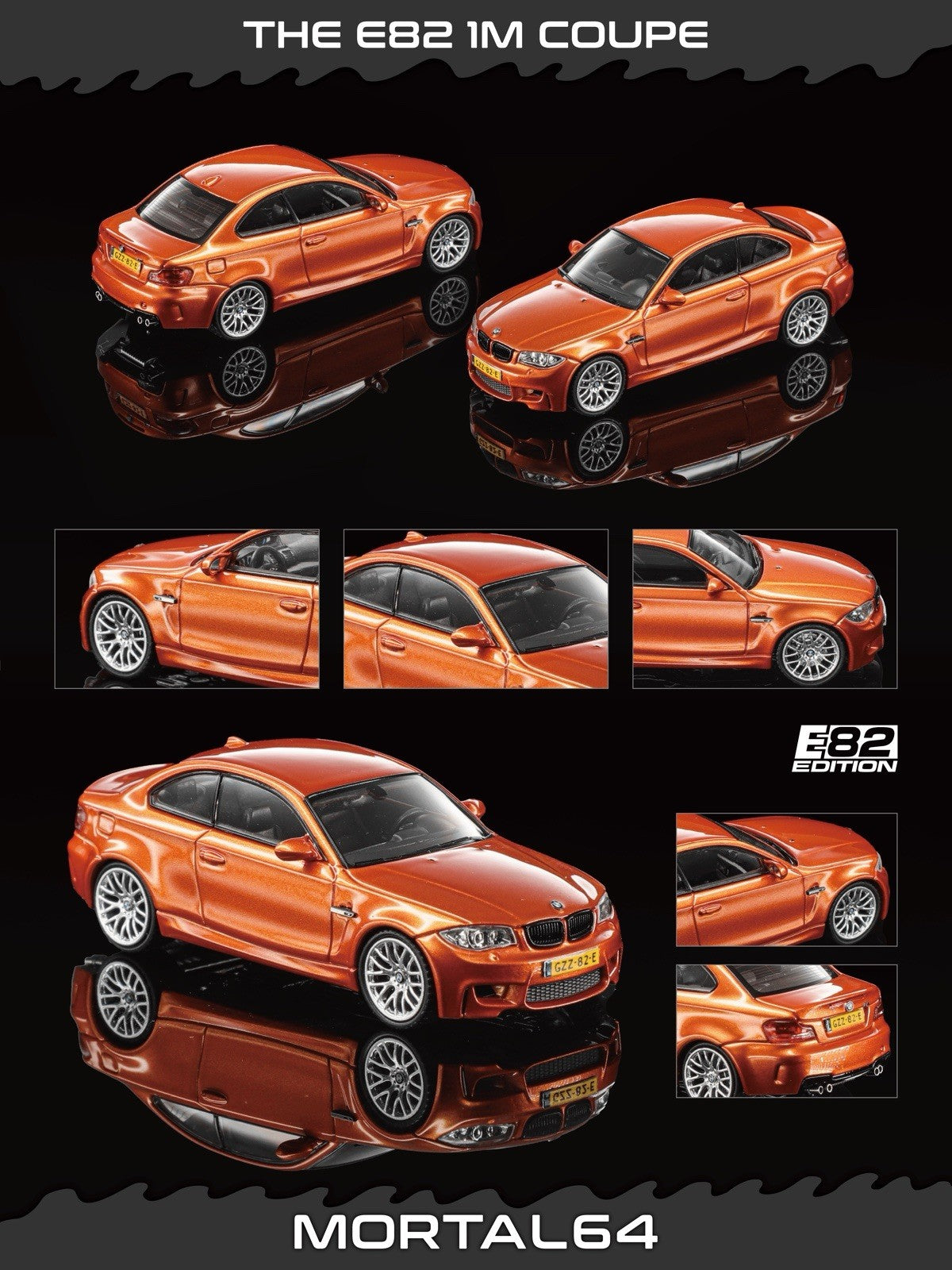 Mortal 1:64 BMW E82 1M Coupe Diecast Car Toy Model Hobby Limited Collection Gift