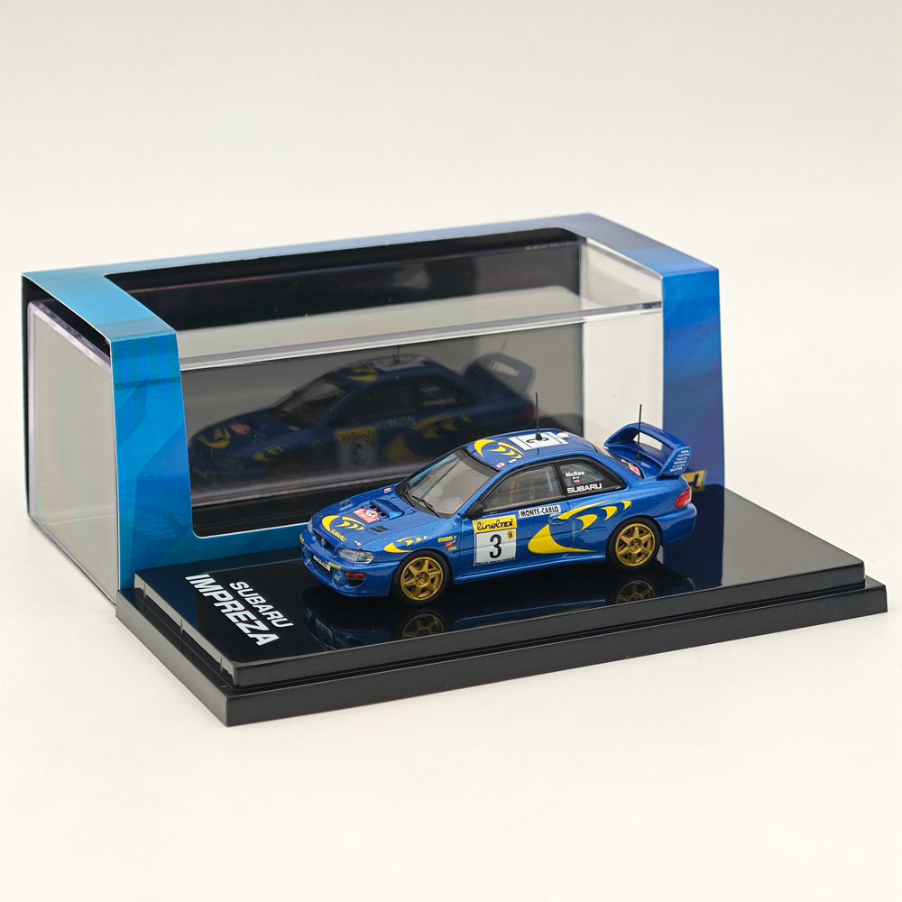 1/64 Hobby Japan SUBARU IMPREZA WRC 1997 #3 MONTE-CARLO Blue Diecast Models Car