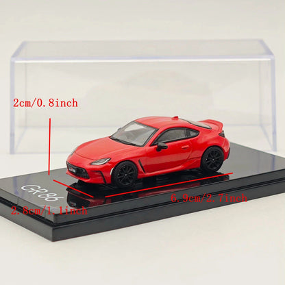 Hobby Japan 1:64 GR86 RZ With Rear Spoiler Red Diecast Alloy Model Car HJ644048R