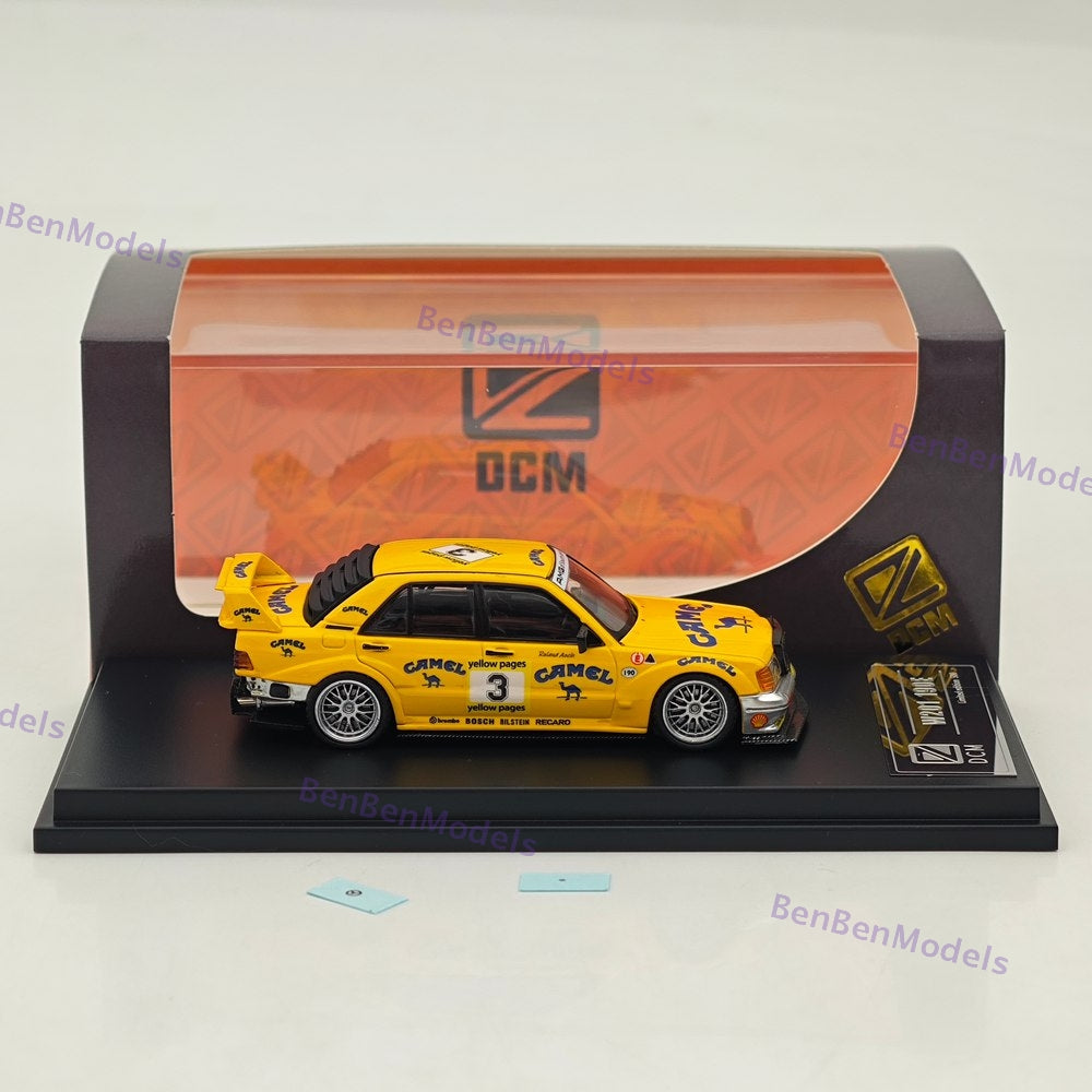 1/64 DCM 190E W201 #3 Camel Yellow Modified Diecast Metal Car