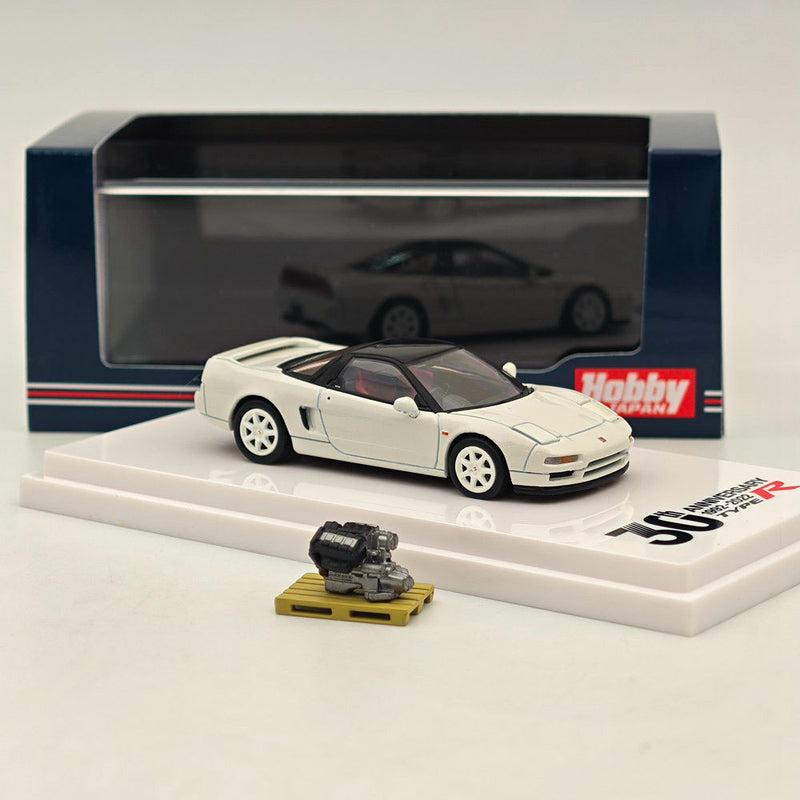 1/64 Hobby Japan Honda NSX NA1 Type R 1994 w/ Engine Display 30th Anni White Diecast Models Car Limited Collection