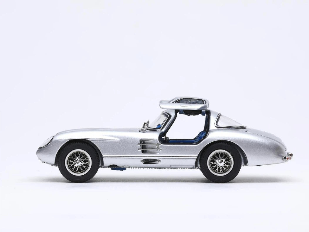 YS Model YS 1:64 300SLR Uhlenhaut Silver Diecast Model Car Limited Edition Collectible