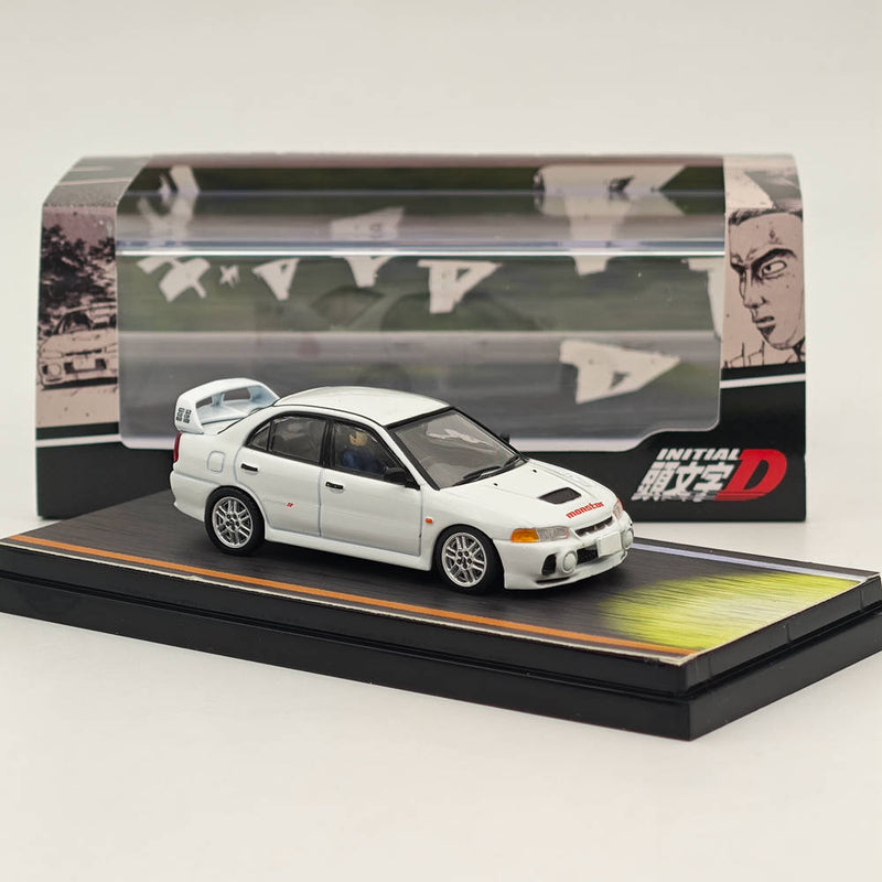 Hobby Japan 1/64 Mitsubishi Lancer RS Evolution IV INITIAL D White HJ642011D Diecast Models Car Limited Collection