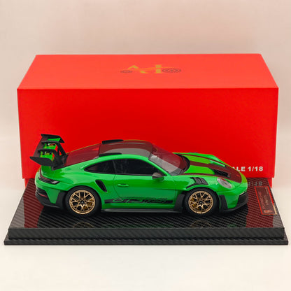 AI MODEL 1/18 Porsche 992 GT3 RS GREEN Resin High-Quality Collection Car Model