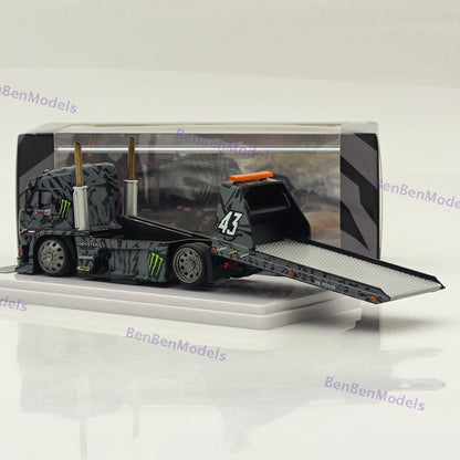 1:64 SW Ford Mustang 1965 Hoonicorn RTR V3 HORZON / KamaZ trailer Car Diecast