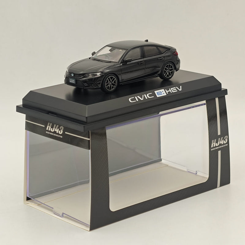 Hobby Japan 1/43 Honda CIVIC (FL4) e:HEV Crystal Black Pearl HJ433003BK Diecast Model Car Limited Collection