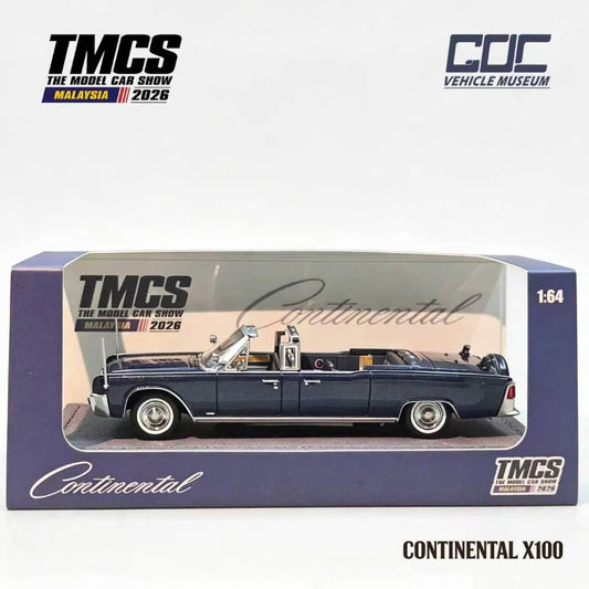 GOC 1:64 Continental X100 Luxury Limousine Blue TMCS 2026 Diecast Collectible Model