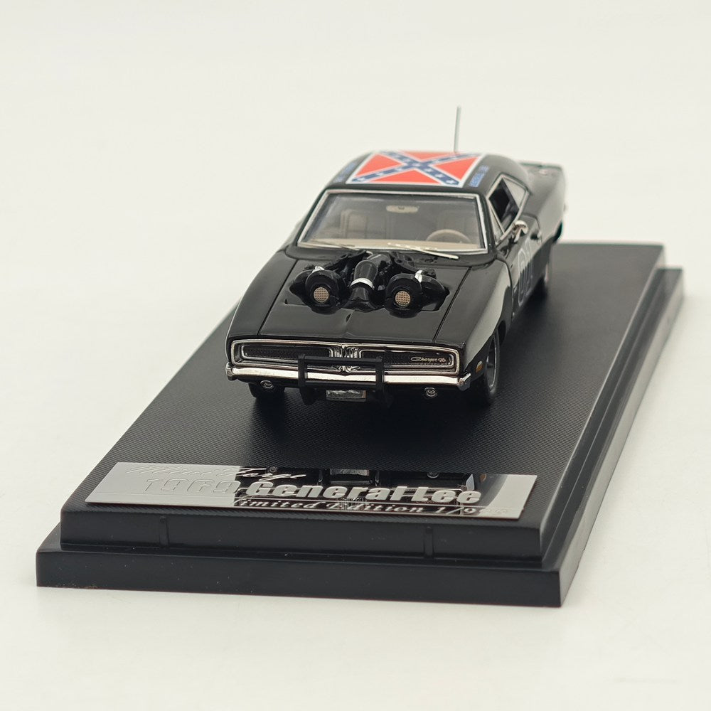 Mini Forge 1:64 1969 Charger General Lee Black with 1600 HP Twin-Turbo LS Diecast Motor