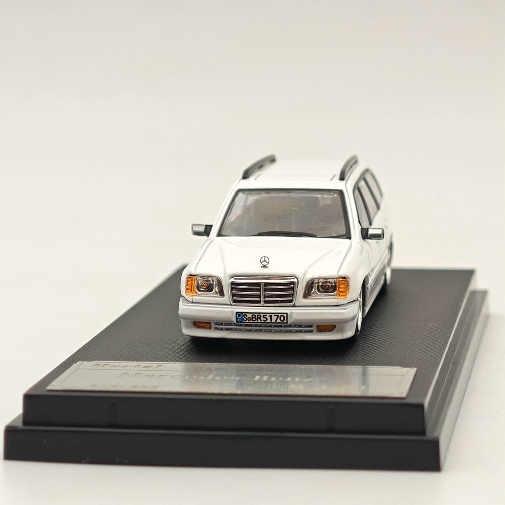 Tout nouveau Mortal 1:64 Mercedes-Benz S124 Travel Diecast Toys Modèles Collection Cadeaux Blanc/Noir 