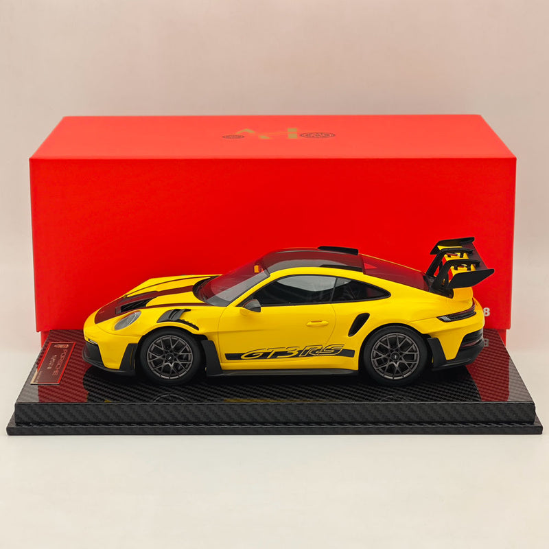 AI MODEL 1/18 Porsche 992 GT3 RS YELLOW Resin High-Quality Collection Car Model