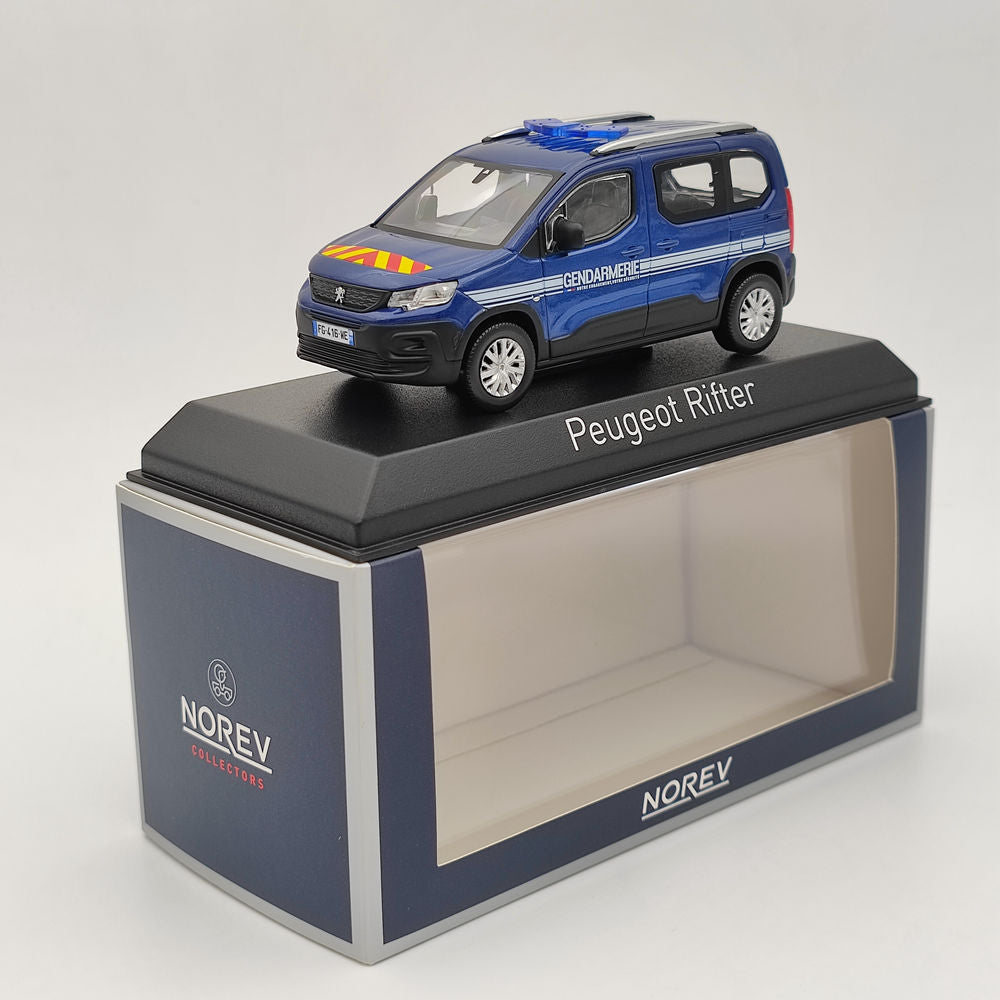 1/43 Norev Peugeot Rifter Gendarmerie Diecast Models Car Christmas Gift Blue