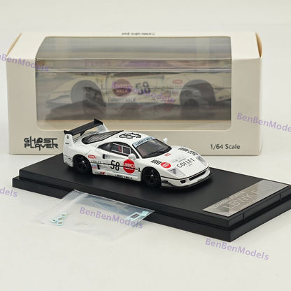 1/64 Ghost Player LBWK F40 #58 White Racing Sports Model Diecast Metal Car