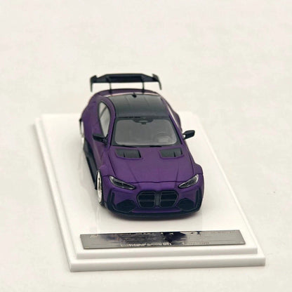 1:64 STREET WARRIOR SW G82 M4 matte purple Widebody Sports Limited Diecast Model