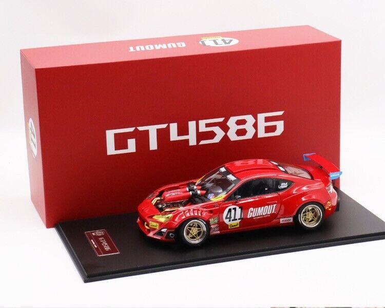 1/18 Toyota GT4586 Ferrari Engine Super Modificat Red Diecast Model Car Lmited Collection Christmas Present