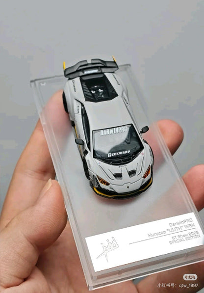 1/64 KINGMODEL GT Show Huracan Sto Wide Body Grey Diecast Toys Car Model Air Force Livery