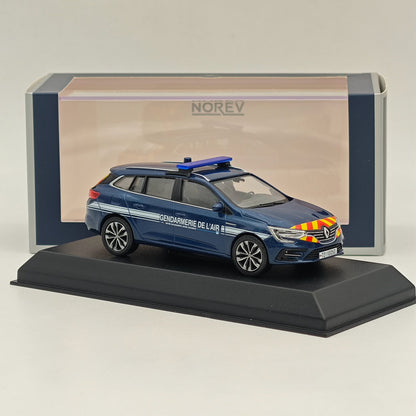 1/43 Norev Renault Megane Estate GENDARMERIE DE L'AIR 2022 Blue Diecast Model