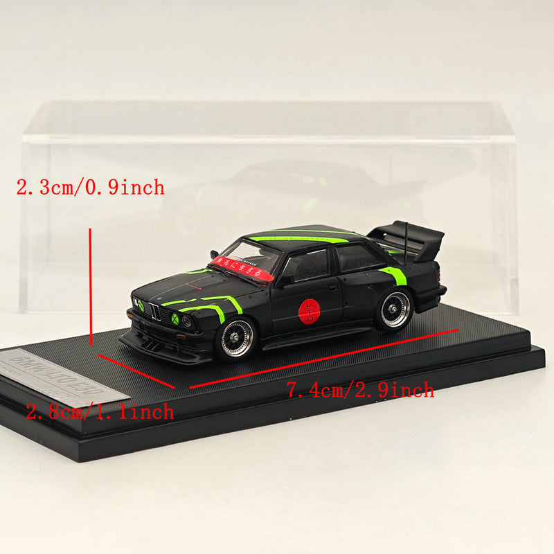 1/64 Street Weapon SW BMW LTO E30 M3 Matte Black Diecast Model Car Collection