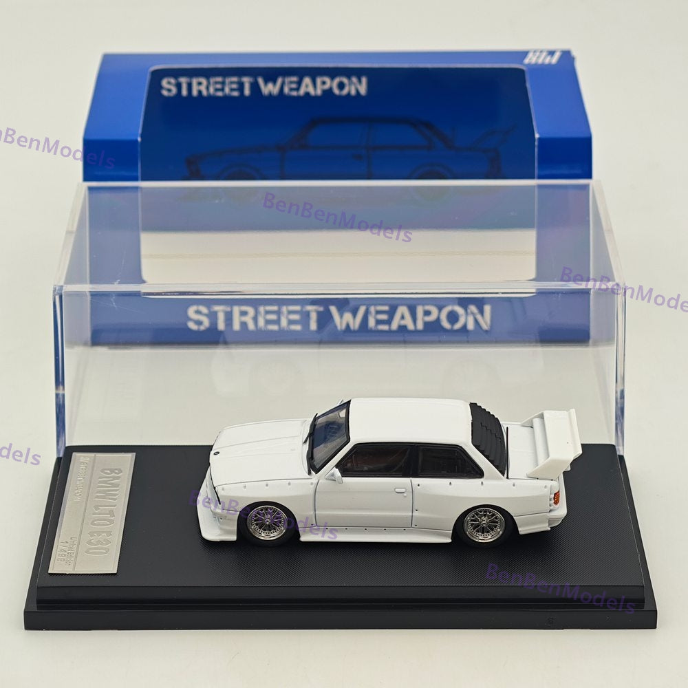 1:64 SW BMW M3 E30 LTO Coupe Widebody Sport Model Diecast Metal Car Collection