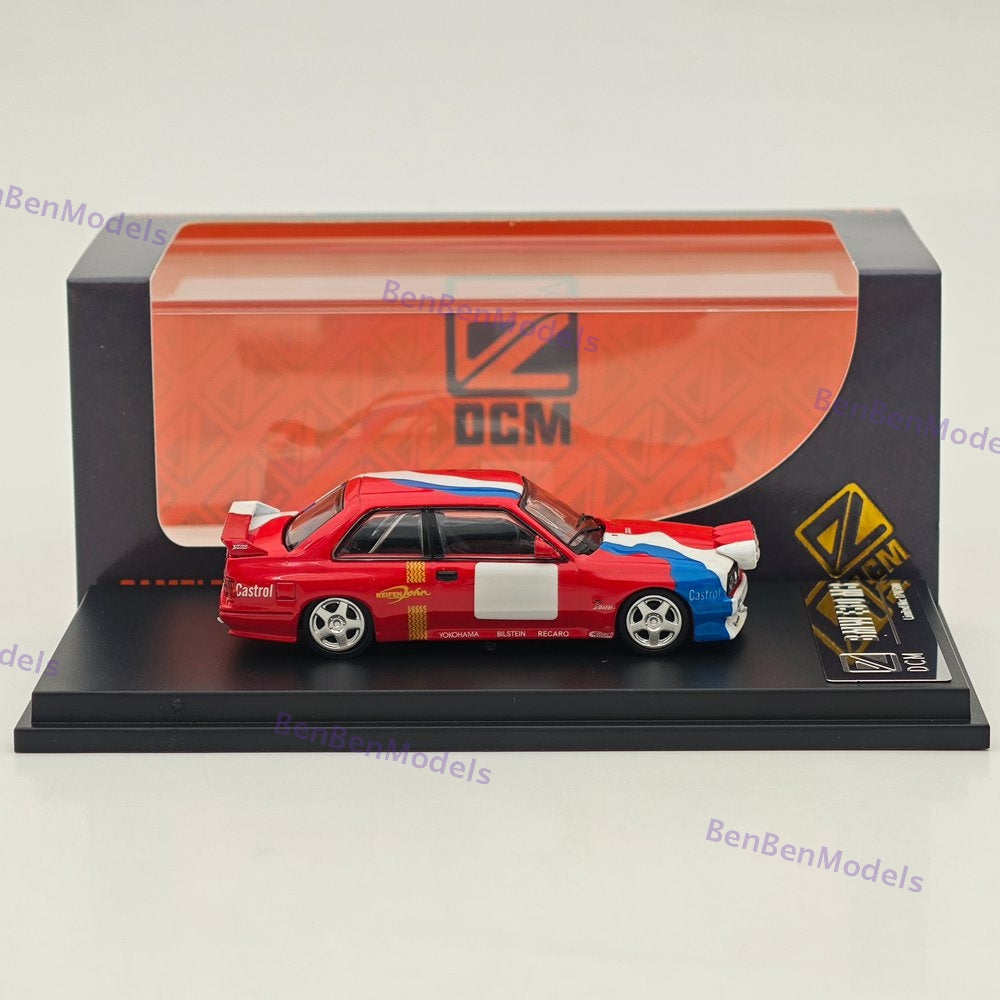 1:64 DCM Red Rally BMW M3 E30 Coupe Widebody Sports Diecast Model Car Limited