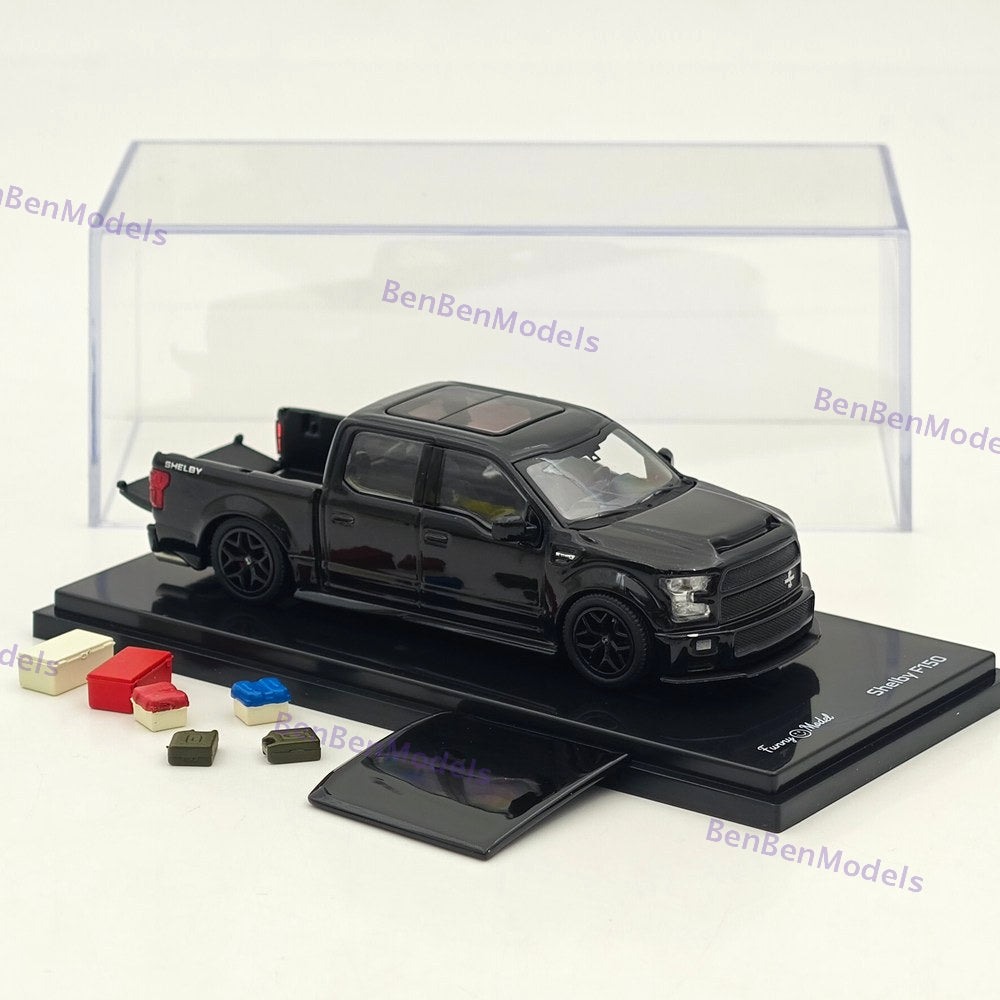 1/64 Funny SHELBY F-150 Shelby Super Snake Pickup Black Alloy Car Model