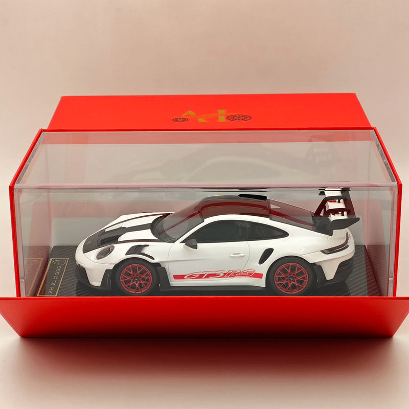 AI MODEL 1/18 Porsche 992 GT3 RS Resin High-Quality Limited Collection Car White