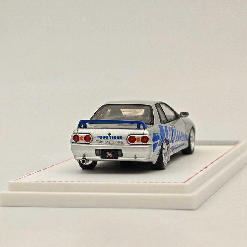 FH 1/64 Nismo Skyline GTR R33 Racing Sport Silver Diecast Models Car Toy Limited 999 Collection
