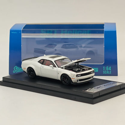 Stance Hunters 1/64 Dodge SRT Hellcat White Diecast Models Car Collection
