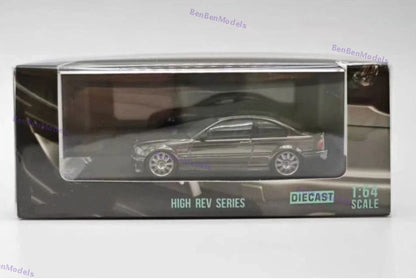 Pre-sale SH 1/64 E46 Chrome Black with BBS & Original Wheels Diecast Model Car