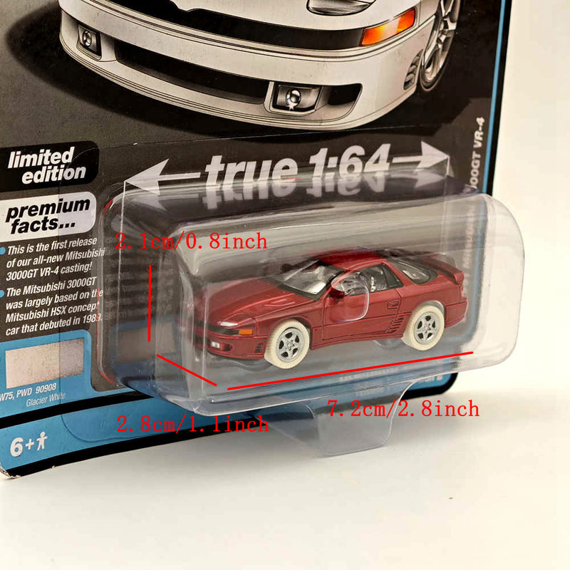 CHASE Auto World 1/64 1991 Mitsubishi 3000GT VR-4 Ultra Red Diecast Models Car