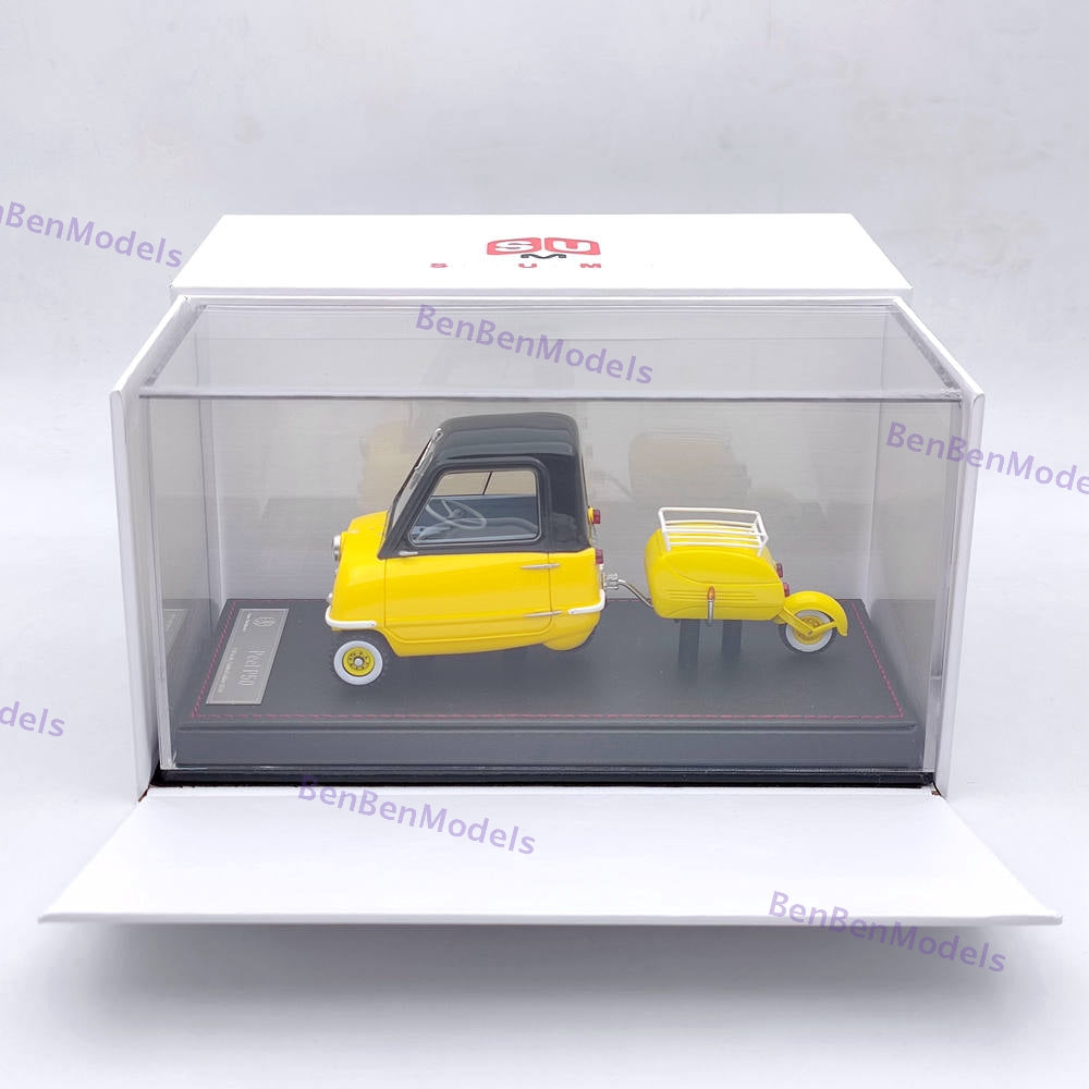 Super Unit Model 1/18 PEEL P50 w/Pav Trailer 1964 Resin Car Limited Yellow