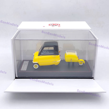 Super Unit Model 1/18 PEEL P50 w/Pav Trailer 1964 Resin Car Limited Yellow
