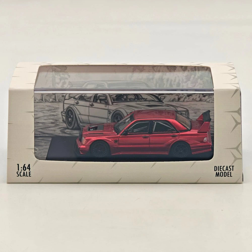 Rhino Model RM 1:64 W201 190E Modified Open Hood Diecast Model Car Limited Collection