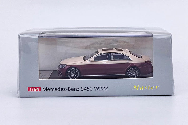 Master 1:64 Mercedes-Benz S450 W222 Double Color Matching Diecast Toys Car Models Collection Gifts