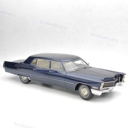 1:18 BOS Cadillac Fleetwood Series 75 Limousine 1967 Blue BOS393 Resin Model Car