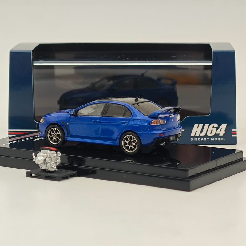 Hobby Japan 1/64 Mitsubishi Lancer Evolution X Final Edition Blue HJ642053CBL