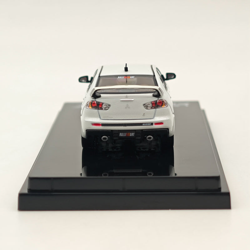 Hobby Japan 1/64 Mitsubishi Lancer Evolution X RALLIART White Pearl HJ643053BWP Diecast Model Car Limited Collection