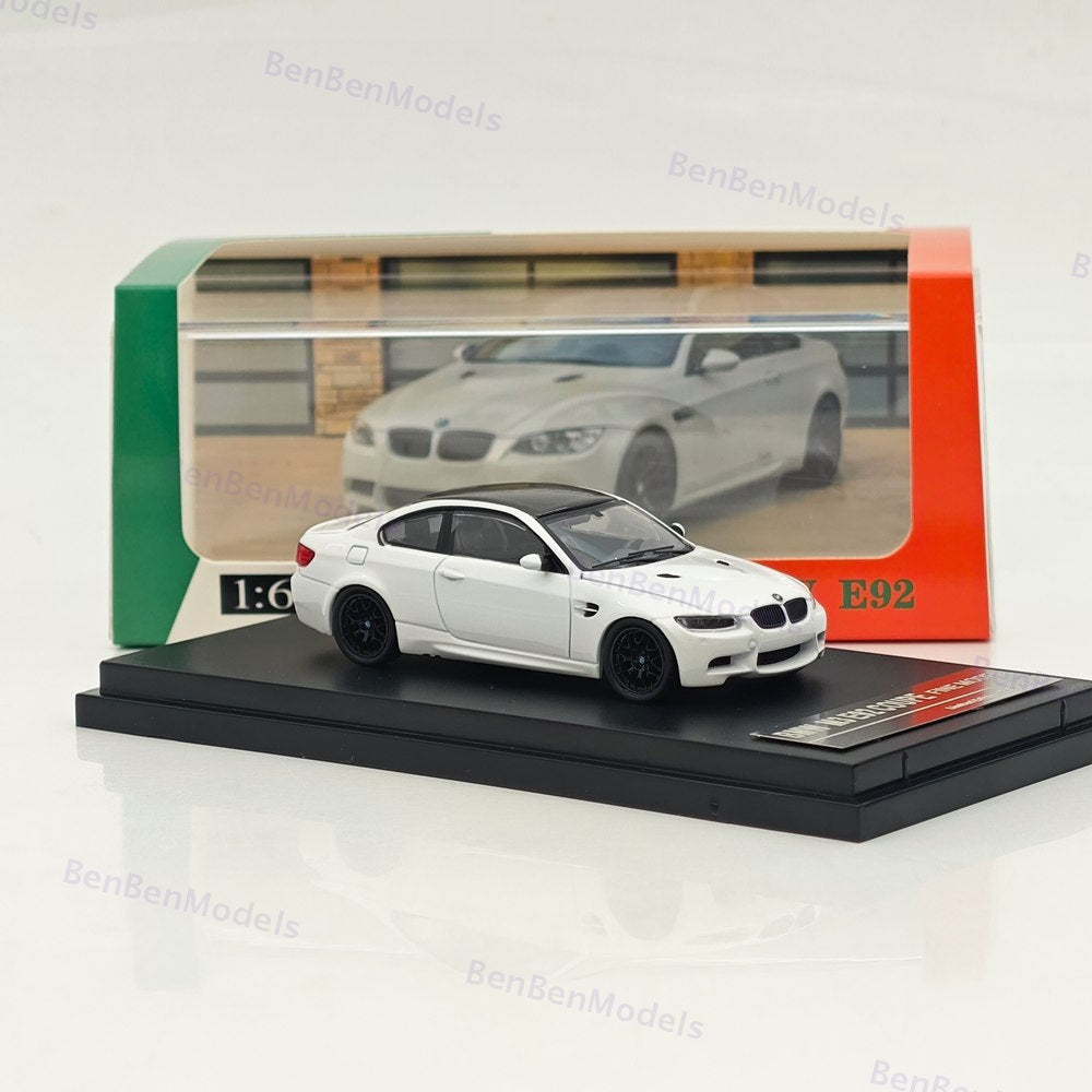 Fine model 1/64 BMW M3 E92 COUPE Diecast Model Car Limited Collection White