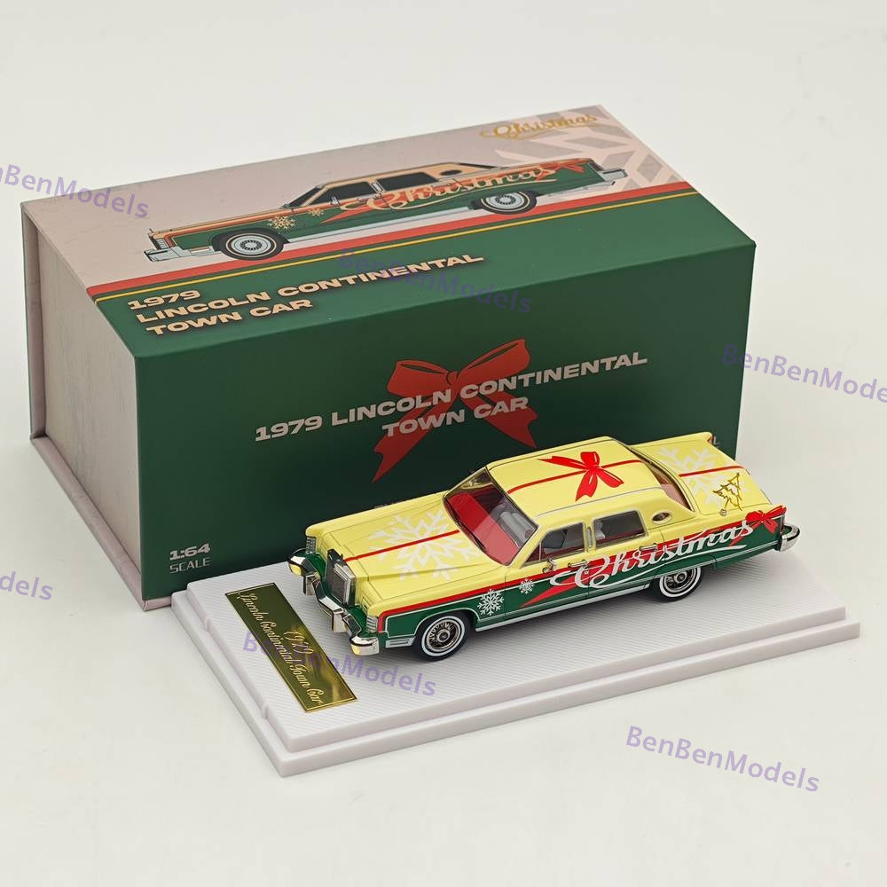 1:64 Turning Crush Christmas 1979 Lincoln Continental Town Car Alloy Car Model