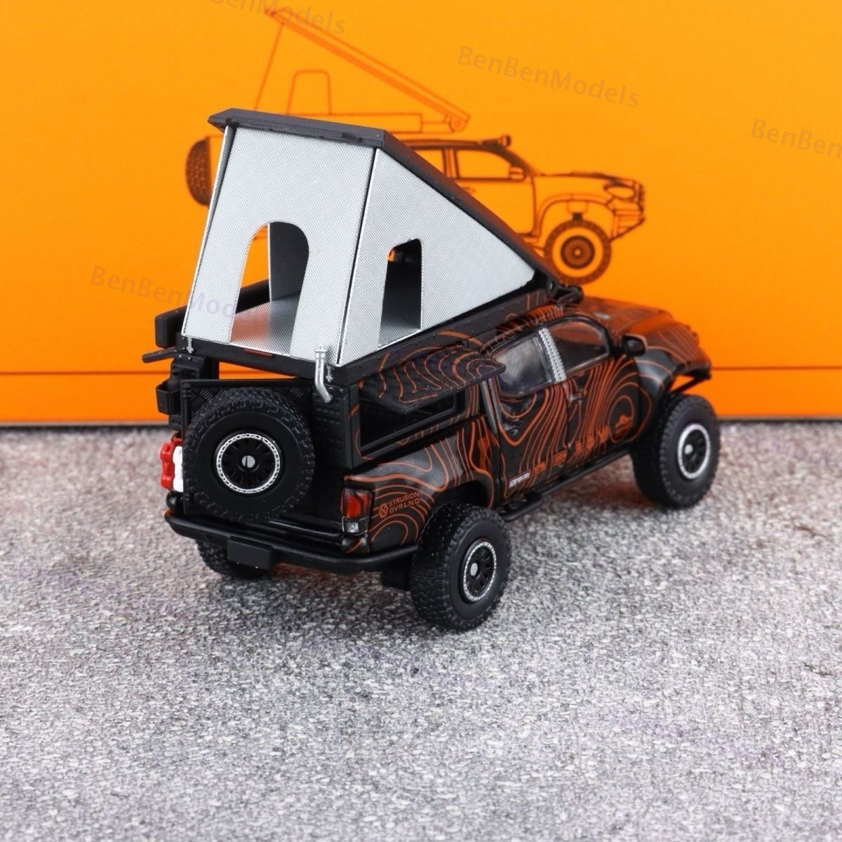 Model 1:64 Collectible Toyota Tacoma Off-Road Camper GCD Car Diecast Gifts