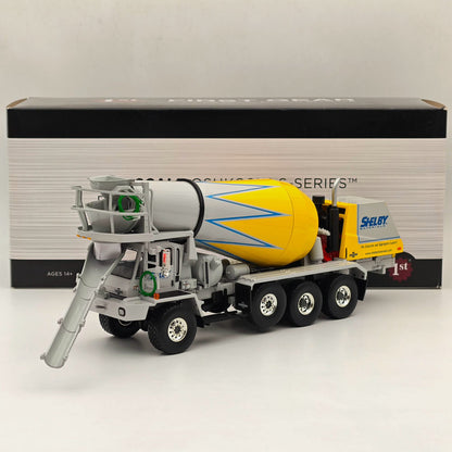 First Gear 1/34 Oshkosh Front Discharge Mixer Yellow 19-4245 Diecast Metal Replica Collection