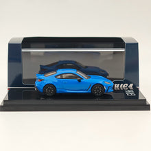 Hobby Japan 1:64 Toyota GR86 RZ With Genuine optional rear spoiler Bright Blue HJ644048BL Diecast Models Car Collection