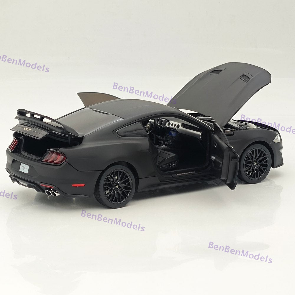 DM 1/18 Scale Replicas Ford Mustang GT 2019 Widebodykit Pack LHD Matt Black
