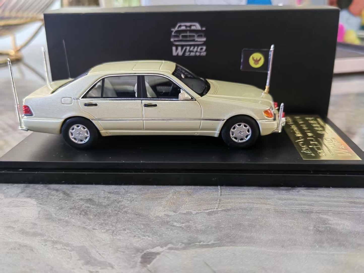 Rare W140 Thai Royal 1:43 Resin Car Model - Garuda Emblem Collectible