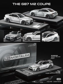 Mortal 1:64 M2 G87 Coupe Diecast Toys Car Model Collectible Vehicle Gifts