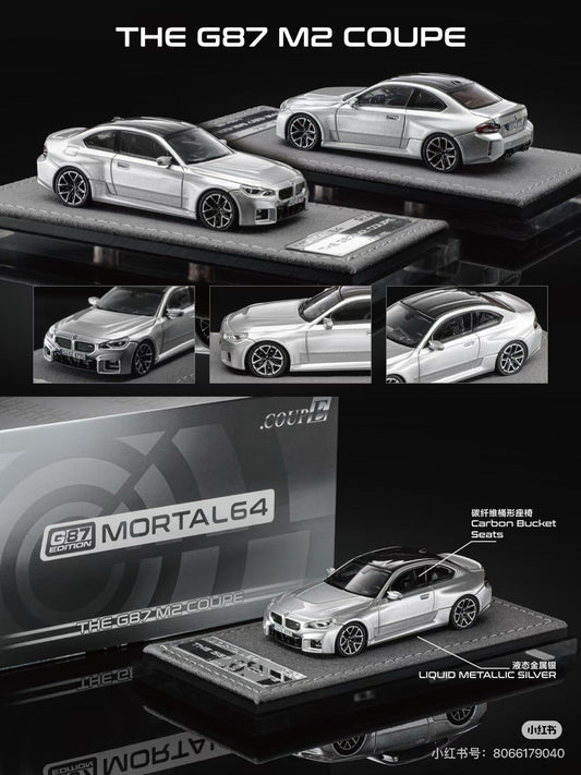 Mortal 1:64 M2 G87 Coupe Diecast Toys Car Model Collectible Vehicle Gifts
