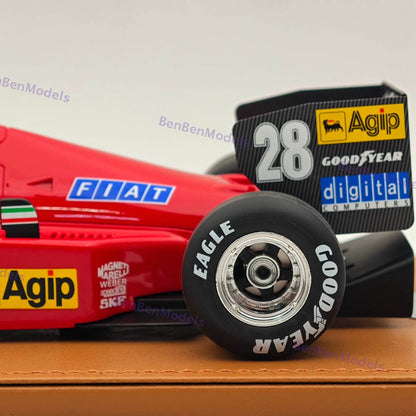 1/18 Tecnomodel Ferrari F1 86 #28 1986 BRAZILIAN GP STEFAN JOHASSON Red Resin