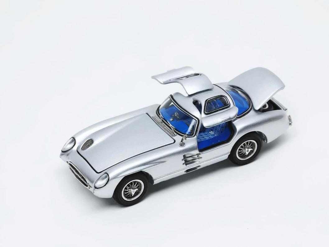 YS Model YS 1:64 300SLR Uhlenhaut Silver Diecast Model Car Limited Edition Collectible